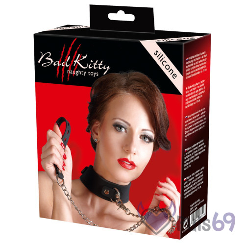Ошейник с поводком Bad Kitty Silicone Collar and Leash Ошейник с поводком Bad Kitty Silicone Collar and Leash