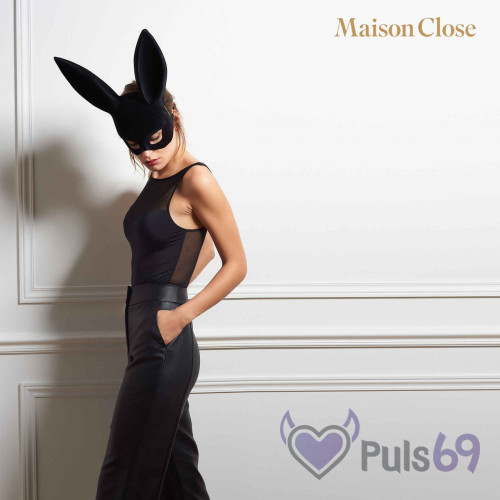 Маска на глаза с хвостиком Maison Close Bunny mask with tail Маска на глаза с хвостиком Maison Close Bunny mask with tail