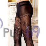 Колготки с узором Black Jacquard Pantyhose от BACI Lingerie