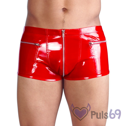 Лаковые трусики Black Level Pants Red от Orion