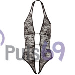 Эротическое боди с пикантным вырезом Cottelli Collection Abierta Fina Halterneck Body от Orion
