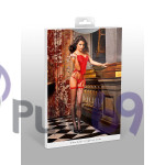 Высокие чулки в сетку Two Tone Lace Top Fishnet Thigh High Backseam от BACI Lingerie