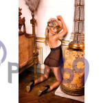 Обаятельный пеньюар с кружевом и стринги Babydoll Set от BACI Lingerie