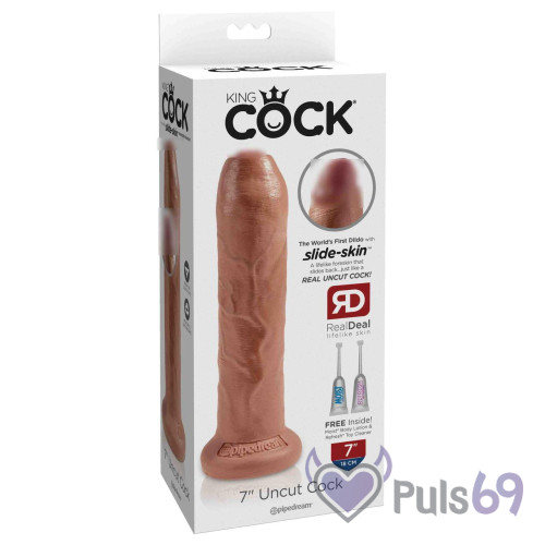 Фаллоимитатор с подвижной крайней плотью Pipedream King Cock - 7 inch Uncut Cock Фаллоимитатор с подвижной крайней плотью Pipedream King Cock - 7 inch Uncut Cock
