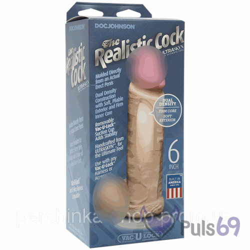 Фаллоимитатор The Realistic Cock 6 inch от Doc Johnson Фаллоимитатор The Realistic Cock 6 inch от Doc Johnson
