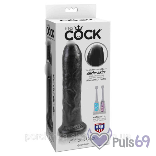 Фаллоимитатор с подвижной крайней плотью Pipedream King Cock - 7 inch Uncut Cock Фаллоимитатор с подвижной крайней плотью Pipedream King Cock - 7 inch Uncut Cock