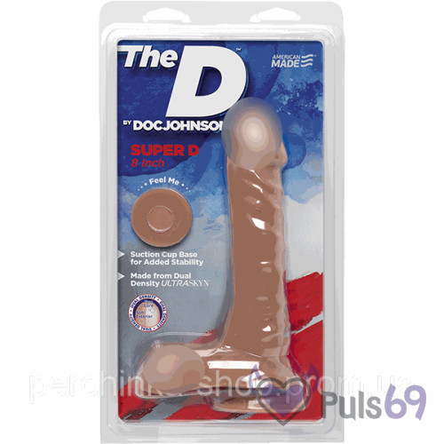 Фаллоимитатор The Super D 8 Caramel от Doc Johnson Фаллоимитатор The Super D 8 Caramel от Doc Johnson