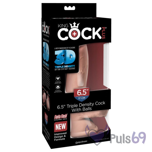 Фаллоимитатор Pipedream King Cock+ Triple Density 6,5 Фаллоимитатор Pipedream King Cock+ Triple Density 6,5