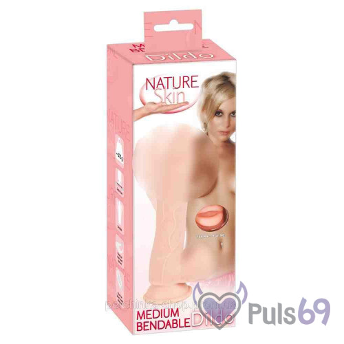 Фаллоимитатор Nature Skin Medium Bendable Dildo кибер-кожа от Orion Фаллоимитатор Nature Skin Medium Bendable Dildo кибер-кожа от Orion