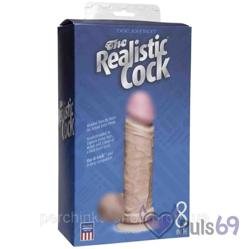Фаллоимитатор The Realistic Cock 8 inch от Doc Johnson Фаллоимитатор The Realistic Cock 8 inch от Doc Johnson