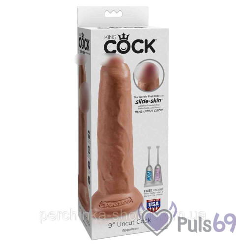 Фаллоимитатор с подвижной крайней плотью Pipedream King Cock - 9 inch Uncut Cock Фаллоимитатор с подвижной крайней плотью Pipedream King Cock - 9 inch Uncut Cock