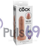 Фаллоимитатор с подвижной крайней плотью Pipedream  King Cock - 6 inch Uncut Cock