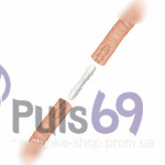 Двухсторонний фаллоимитатор из киберкожи The D Double D 16