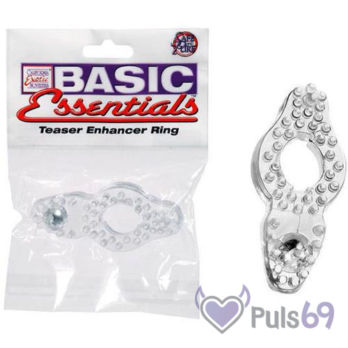 Эрекционное кольцо с бусинкой Basic Essentials от California Exotic