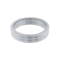 Металлическое эрекционное кольцо Steel Power Tools Ribbed Cockring 45 mm