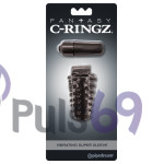Эрекционная насадка с вибрацией Fantasy C-Ringz Vibrating Super Sleeve от Pipedream