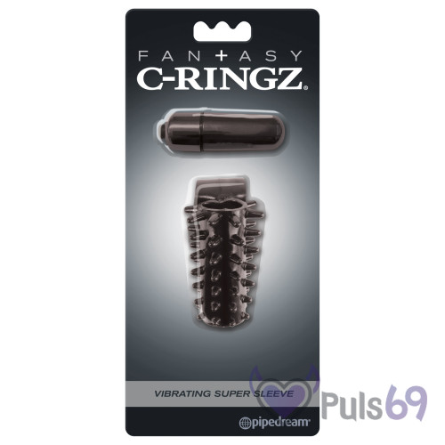 Эрекционная насадка с вибрацией Fantasy C-Ringz Vibrating Super Sleeve от Pipedream Эрекционная насадка с вибрацией Fantasy C-Ringz Vibrating Super Sleeve от Pipedream