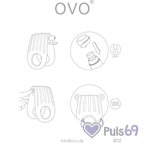 OVO B12 эрекционное виброкольцо на член, Германия OVO B12 эрекционное виброкольцо на член, Германия