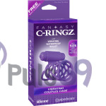Эрекционная насадка с вибрацией Fantasy C-Ringz Vibrating Couples Cage от Pipedream