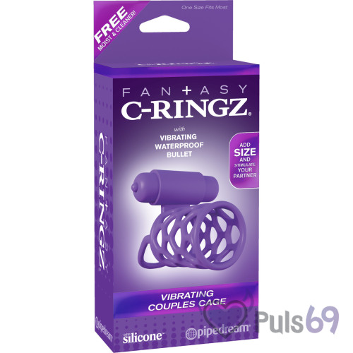 Эрекционная насадка с вибрацией Fantasy C-Ringz Vibrating Couples Cage от Pipedream Эрекционная насадка с вибрацией Fantasy C-Ringz Vibrating Couples Cage от Pipedream