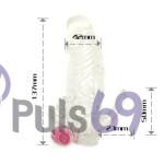 Вибронасадка Penis Sleeve со стимуляцией клитора и ануса от Baile