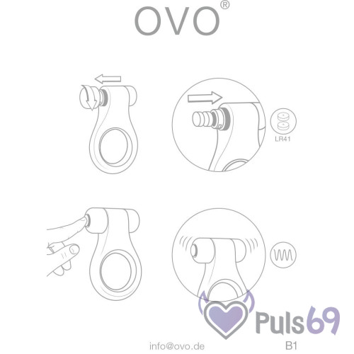 OVO B1 эрекционное виброкольцо на член, Германия OVO B1 эрекционное виброкольцо на член, Германия