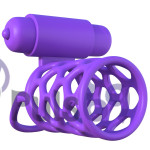 Эрекционная насадка с вибрацией Fantasy C-Ringz Vibrating Couples Cage от Pipedream