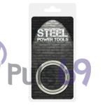 Металлическое эрекционное кольцо Steel Power Tools Donut Cockring 45mm