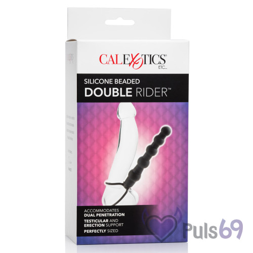 Насадка Silicone Beaded Double Rider для двойного проникновения от California Exotic Насадка Silicone Beaded Double Rider для двойного проникновения от California Exotic