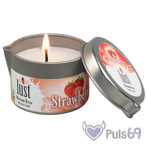 Массажная свеча Lust Strawberry с запахом клубники