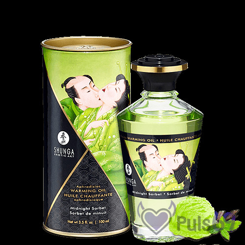 Съедобное согревающее массажное масло Aphrodisiac Warming Oil Midnight Sorbet 100 мл