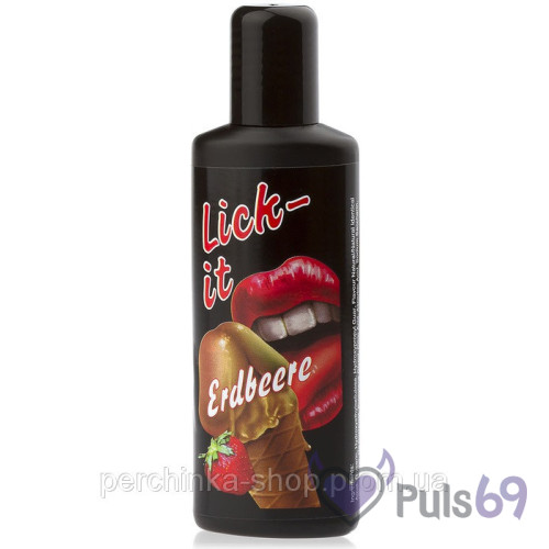 Оральная смазка лубрикант 100 мл. Lick It со вкусом клубники от Orion