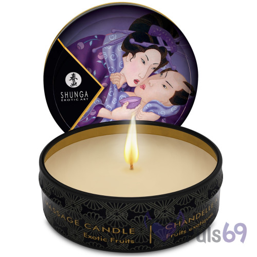 Массажная свеча Shunga Mini Massage Candle Exotic Fruit с запахом экзотических фруктов