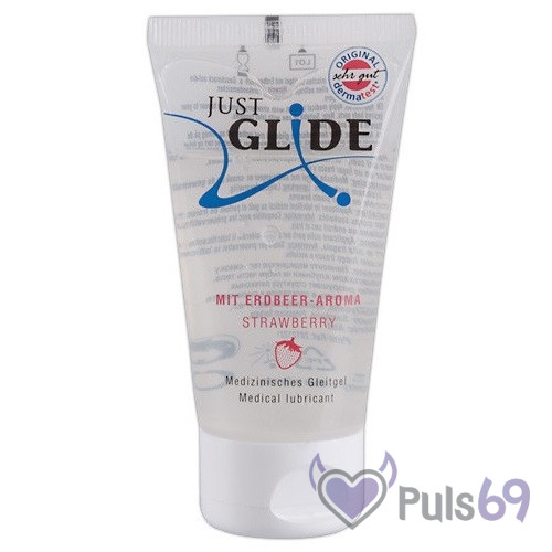 Оральный медицинский лубрикант Just Glide Strawberry  на водной основе Just Glide 50 мл. Германия
