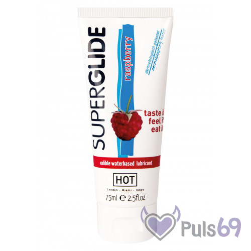 Оральный лубрикант Hot Superglide Raspberry 75мл