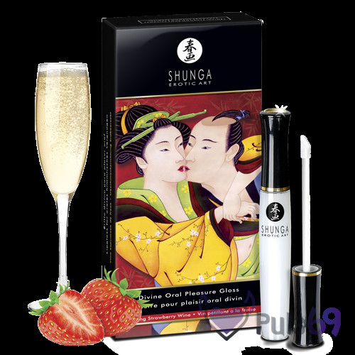Блеск для губ Shunga Sparkling Strawberry Wine 10 мл