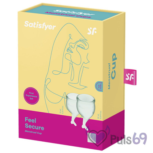 Набор менструальных чаш Satisfyer Feel Secure Light Green Набор менструальных чаш Satisfyer Feel Secure Light Green
