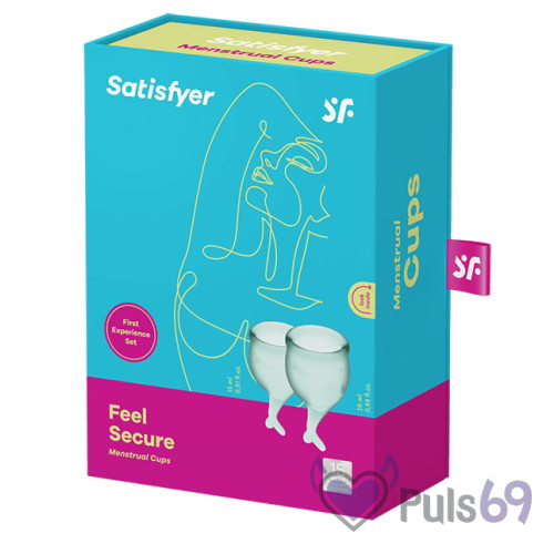 Набор менструальных чаш Satisfyer Feel Secure Dark Green Набор менструальных чаш Satisfyer Feel Secure Dark Green