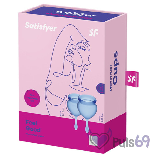 Набор менструальных чаш Satisfyer Feel Good Dark Blue Набор менструальных чаш Satisfyer Feel Good Dark Blue