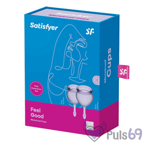 Набор менструальных чаш Satisfyer Feel Good Violet Набор менструальных чаш Satisfyer Feel Good Violet