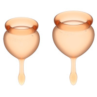 Набор менструальных чаш Satisfyer Feel Good Dark Orange