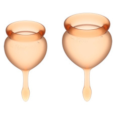 Набор менструальных чаш Satisfyer Feel Good Dark Orange Набор менструальных чаш Satisfyer Feel Good Dark Orange