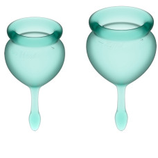 Набор менструальных чаш Satisfyer Feel Good Dark Green Набор менструальных чаш Satisfyer Feel Good Dark Green