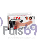 Реалистичный полый страпон Vibrating Hollow Strap-On with Balls 9