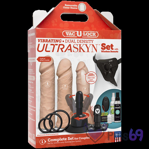 Страпон Vac-U-Lock Vibrating Dual Density ULTRASKYN от Doc Johnson Страпон Vac-U-Lock Vibrating Dual Density ULTRASKYN от Doc Johnson
