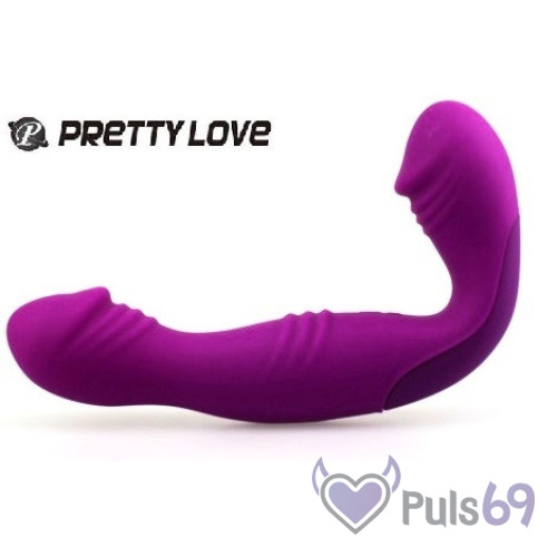 Безремневой страпон с вибрацией Pretty Love Angelo