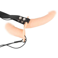 Женский двойной страпон с вибрацией Vibrating Strap-on Duo от Orion Женский двойной страпон с вибрацией Vibrating Strap-on Duo от Orion