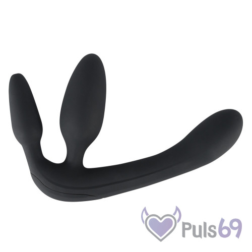 Женский безремневой страпон с вибрацией Triple Teaser Vibrating Strapless Strap-On от Orion