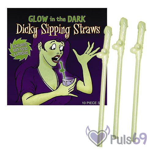 Трубочки для питья Penis-Straws Glowing