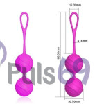 Вагинальные шарики для тренировок Odeco, premium Silicone Balls, малиновые